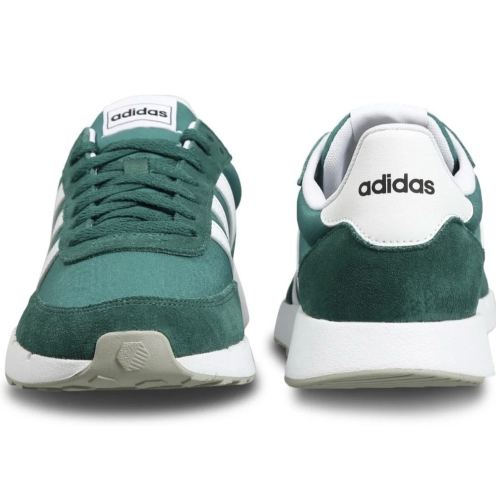 Adidas Run 60s 2.0 Men’s 11.5 Green White Sneakers NIB Box Damage NEW - Picture 3 of 9
